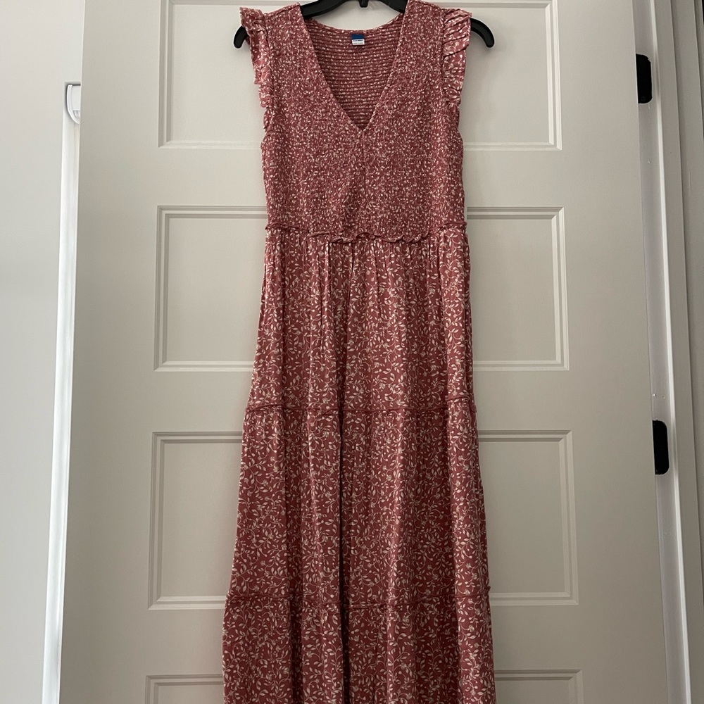 Long V-Neck Old Navy Ruffle Sleeve Dress